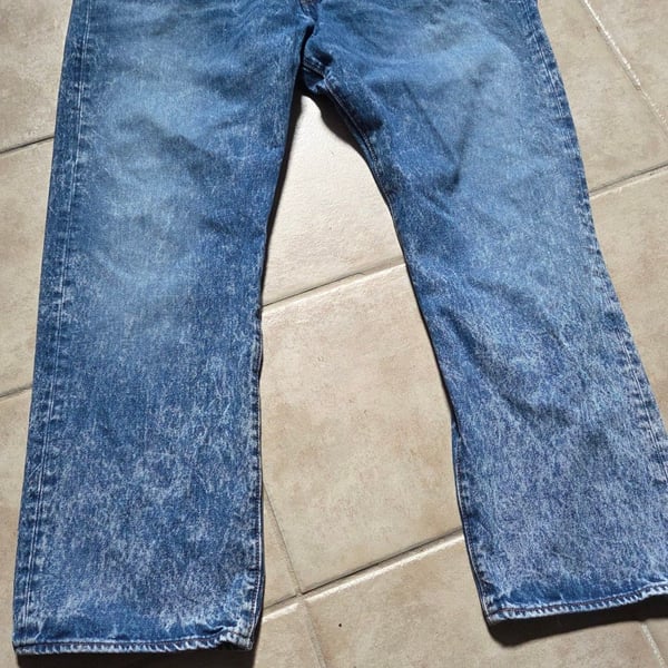 Levi's 501 Button Fly Acid Wash Jeans Size W42 L30