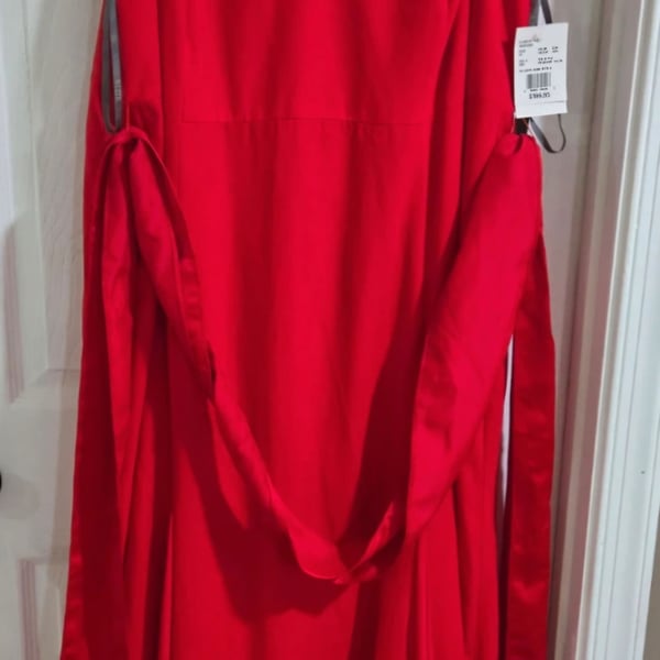 White by Vera Wang Crepe Gown in Red Size 24