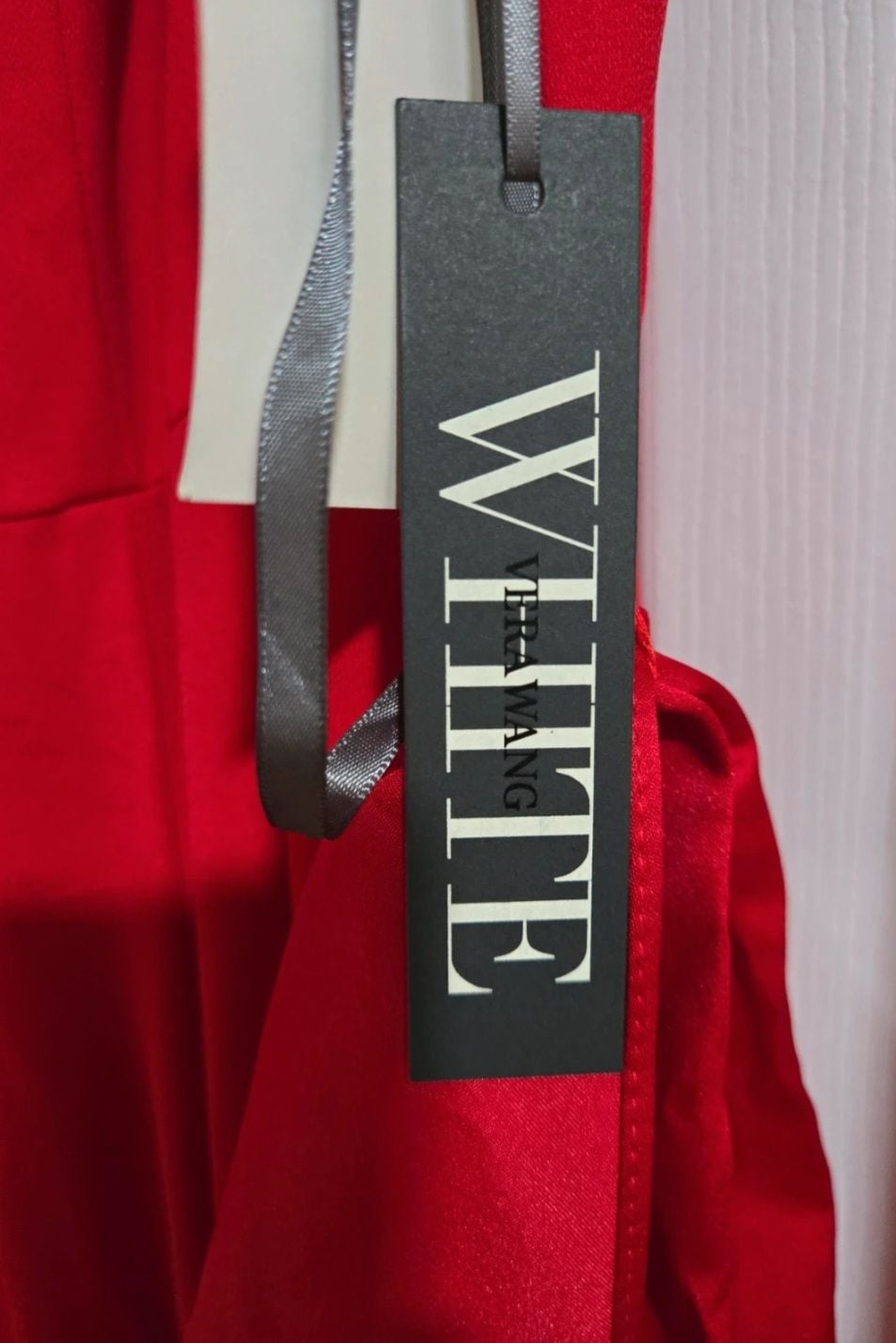White by Vera Wang Crepe Gown in Red Size 24 3