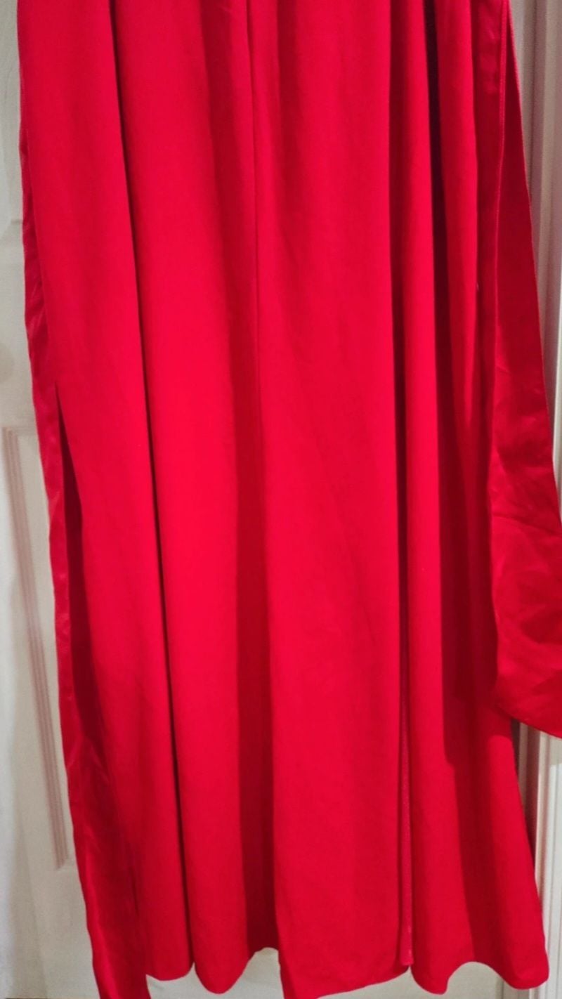 White by Vera Wang Crepe Gown in Red Size 24 8