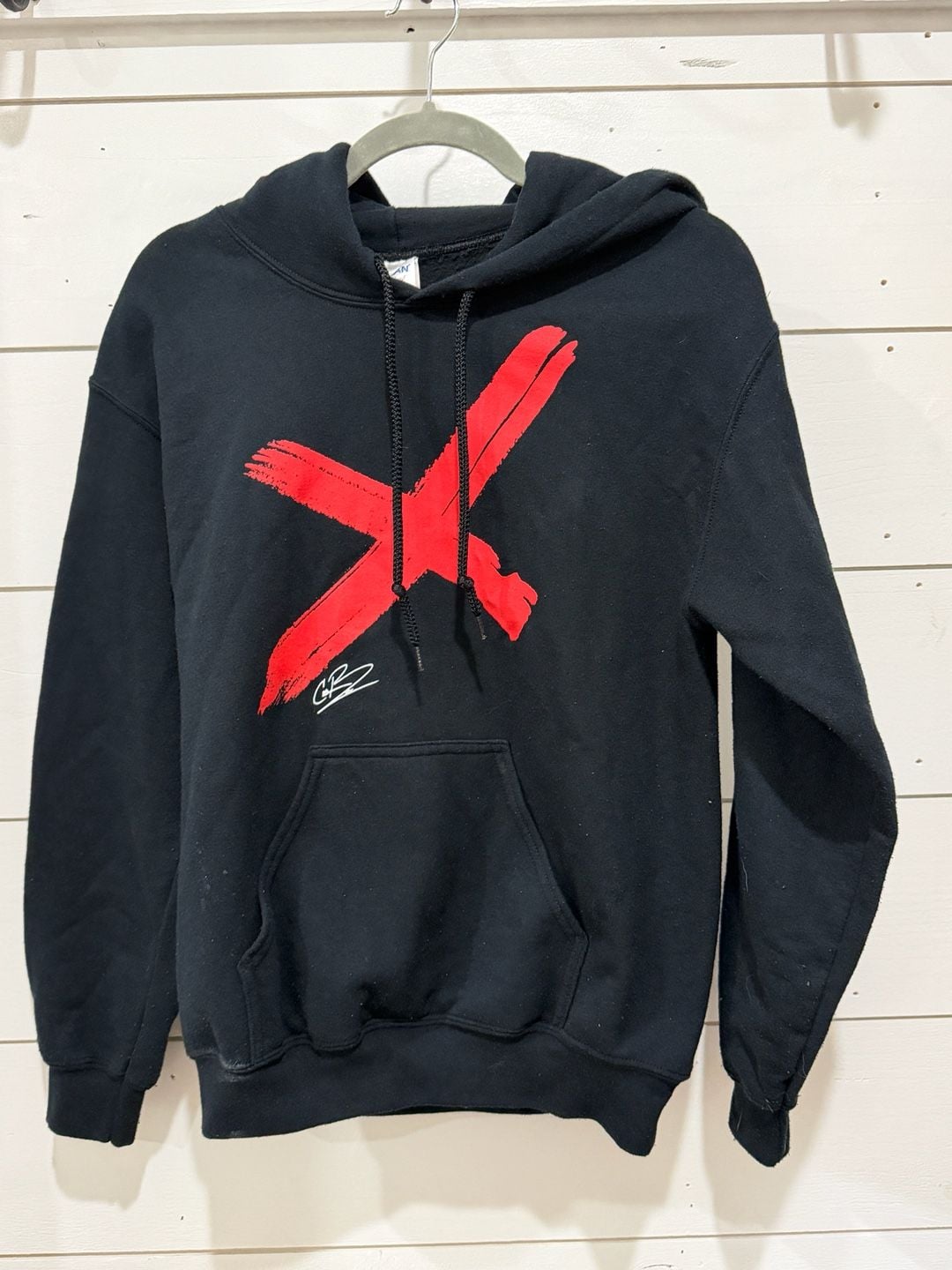 CM Punk WWE 2k13 Live The Revolution Black Hoodie with Red X Small 2