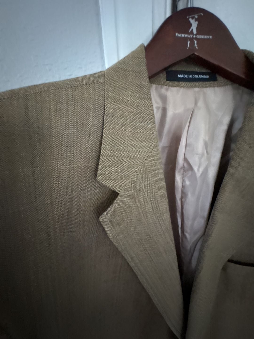 Lauren Ralph Lauren Tan Brown Silk Wool Blazer Sport Coat Size 52R 7