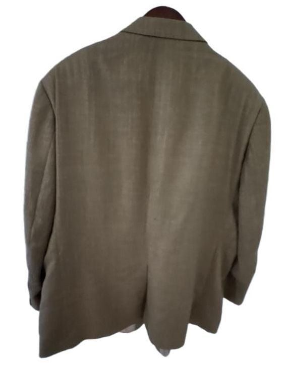 Lauren Ralph Lauren Tan Brown Silk Wool Blazer Sport Coat Size 52R 9