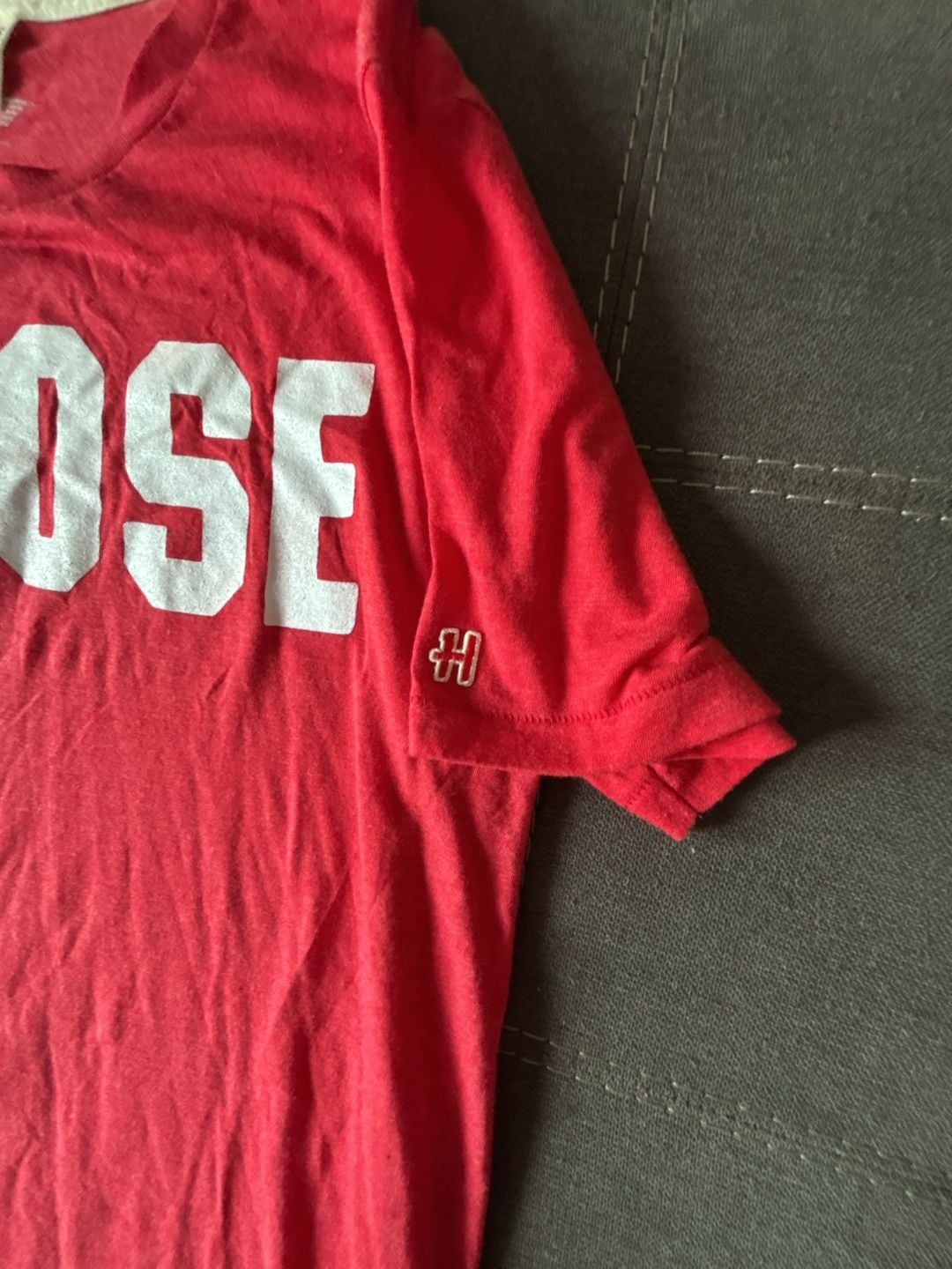 Homage Top Gun Goose Varsity T-Shirt Red Size L 6
