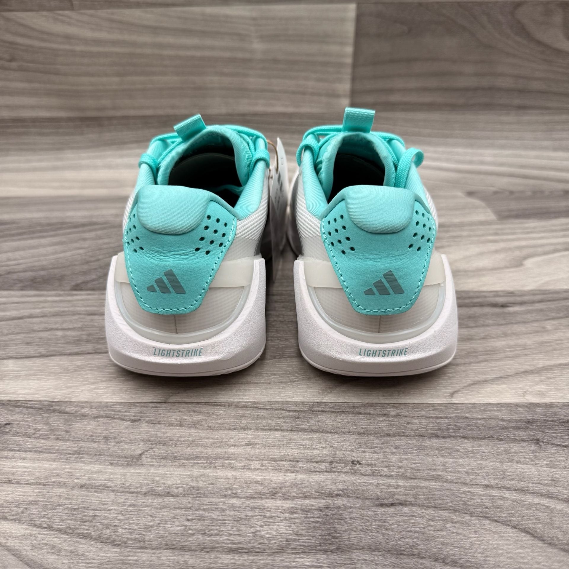 adidas Adizero Ubersonic 5 Tennis Sneakers White Silver Metallic Mint Ton 10