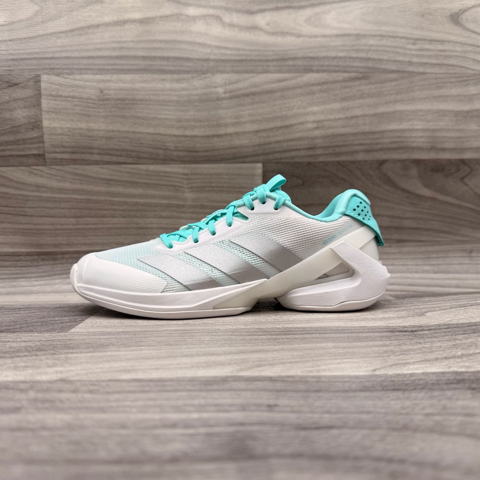 adidas Adizero Ubersonic 5 Tennis Sneakers White Silver Metallic Mint Ton 17