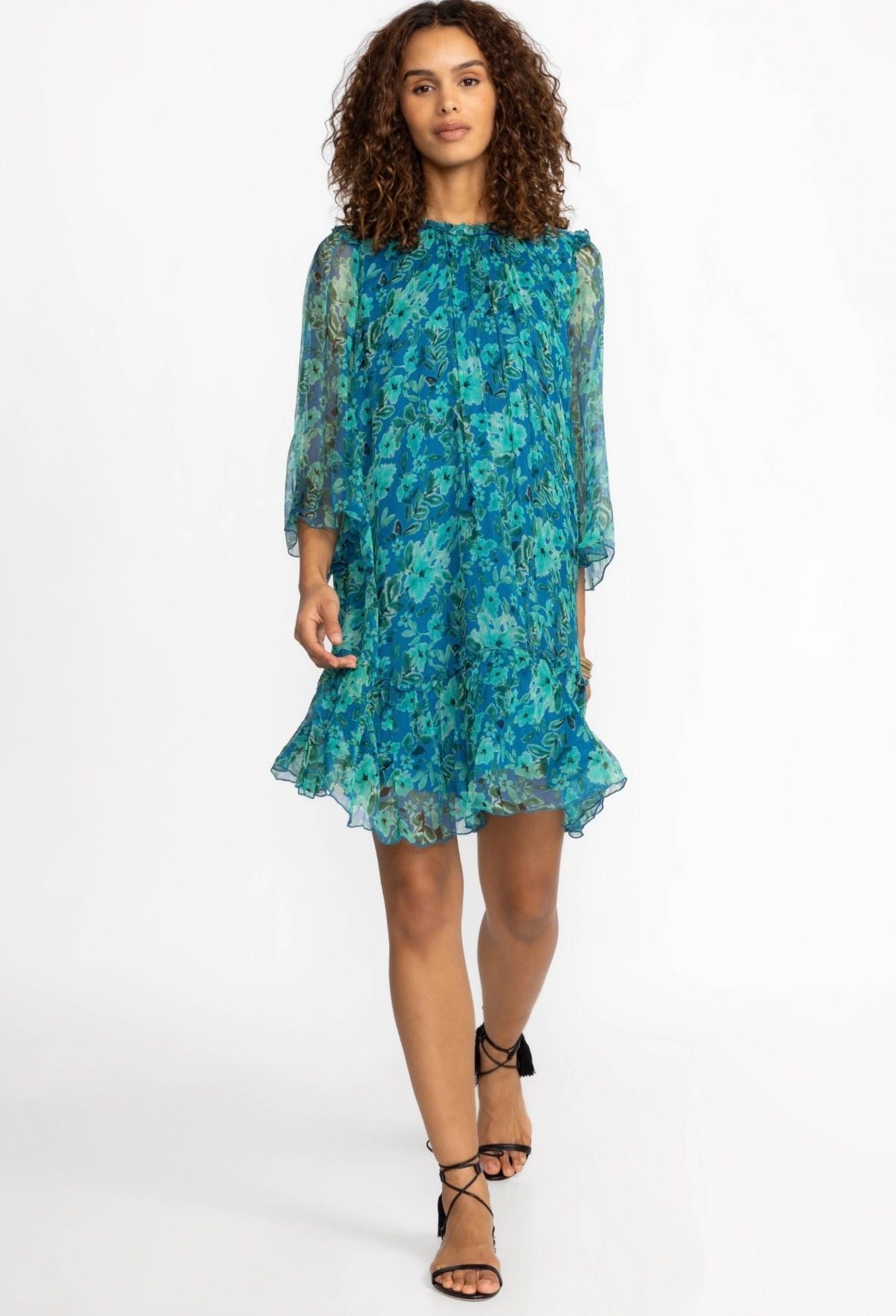 Johnny Was Raquel Floral Silk Minidress Small 2