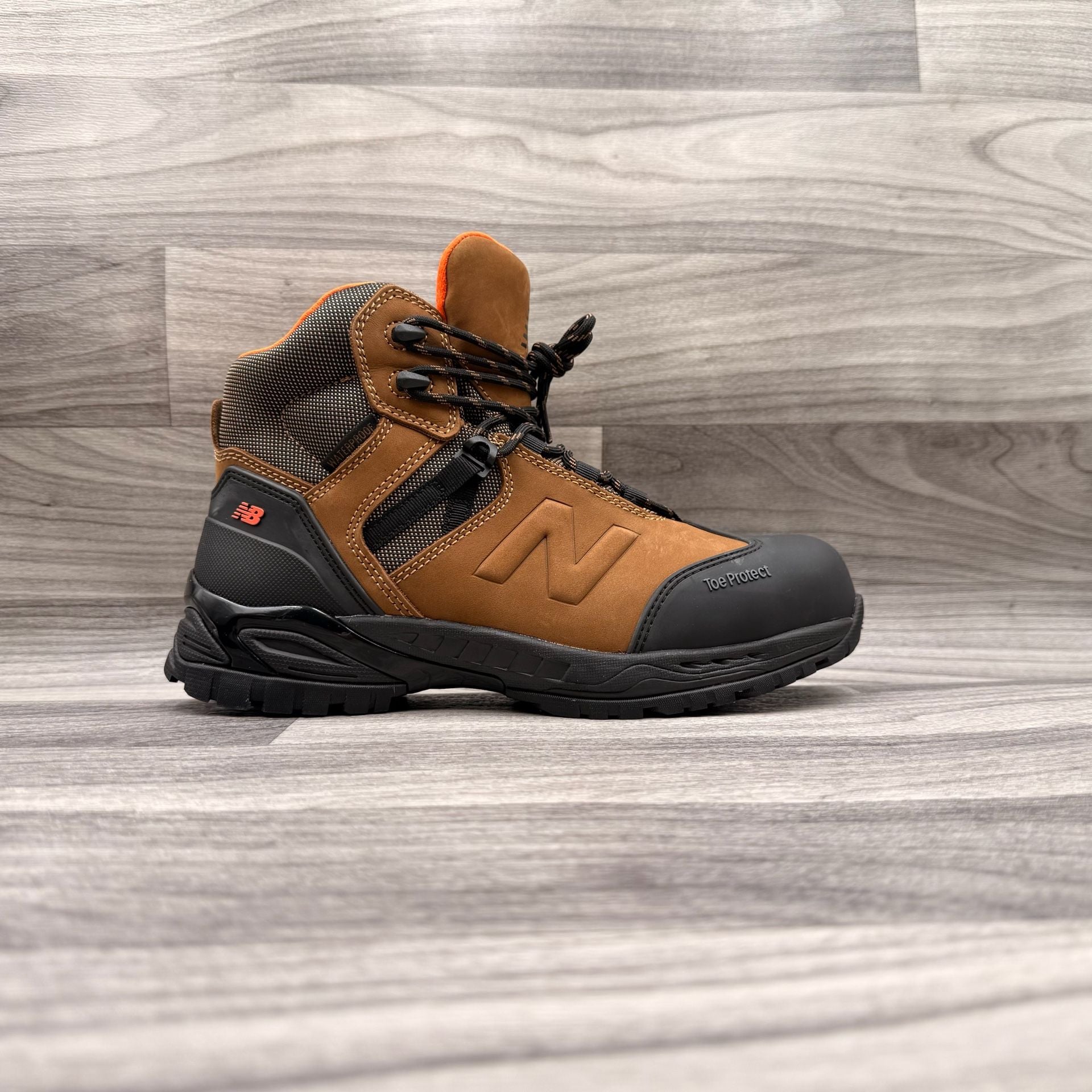 New Balance Men's Allsite 6" Waterproof Composite Toe Work Boots Rustic Brown 12
