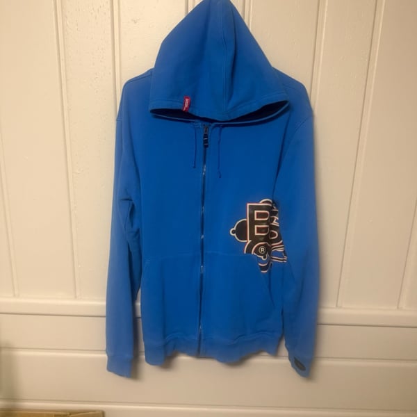 Bonfire Snowboarding Company Blue Zip-Up Hoodie with Graphic Logo