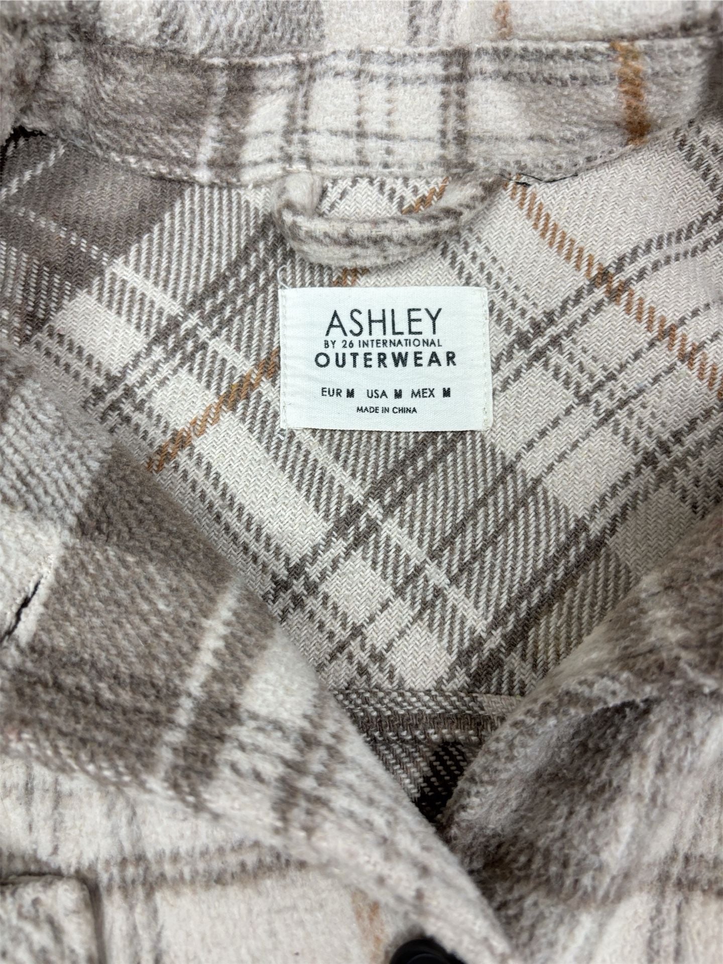 Ashley Outerwear Womens Plaid Button Down Shacket Size M 3