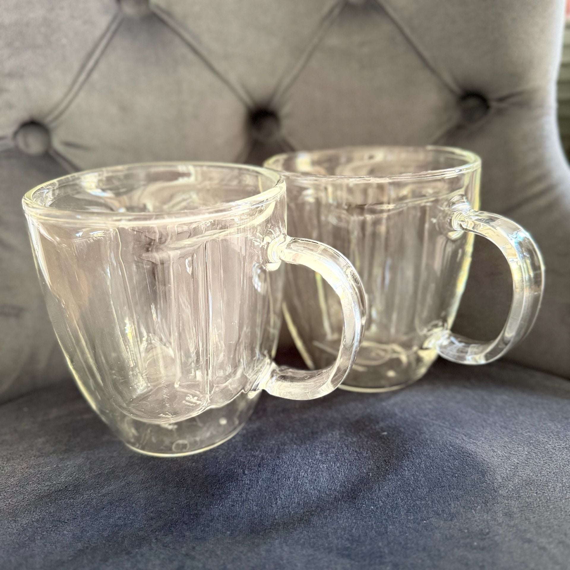 JoyJolt Disney Mickey Mouse 3D Double Walled Glass Mugs Set of 2 1