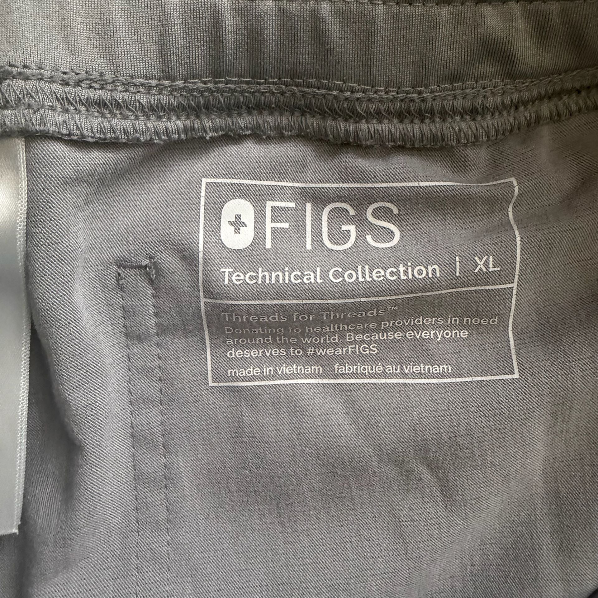 FIGS Technical Collection Gray Scrub Pants XL Style T21003 3