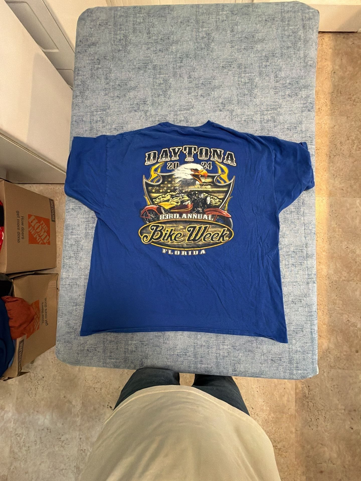 Daytona 83rd Annual Bike Week 2024 Florida Motorcycle Event Blue T-Shirt 2