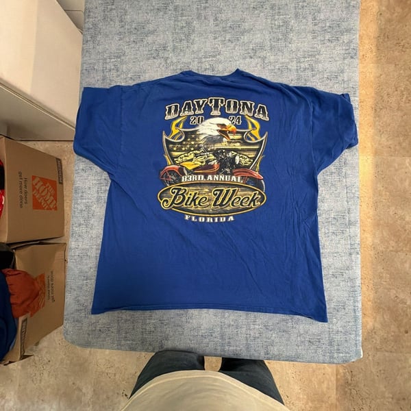 Daytona 83rd Annual Bike Week 2024 Florida Motorcycle Event Blue T-Shirt