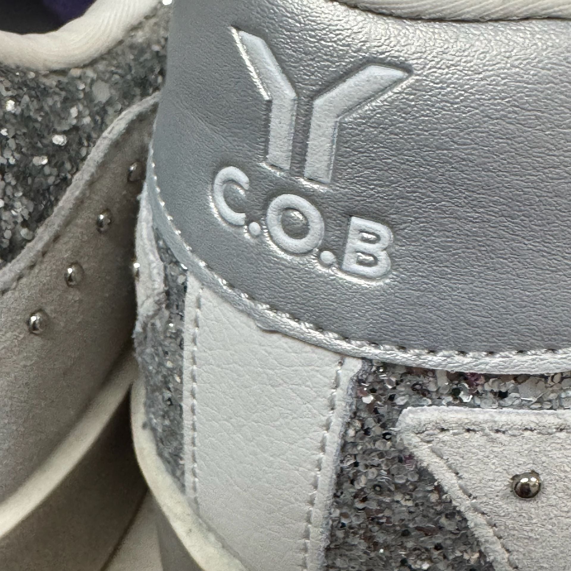 C.O.B. Culture of Brave Play Women’s 10-10.5 Silver Glitter Platform Sneakers 5