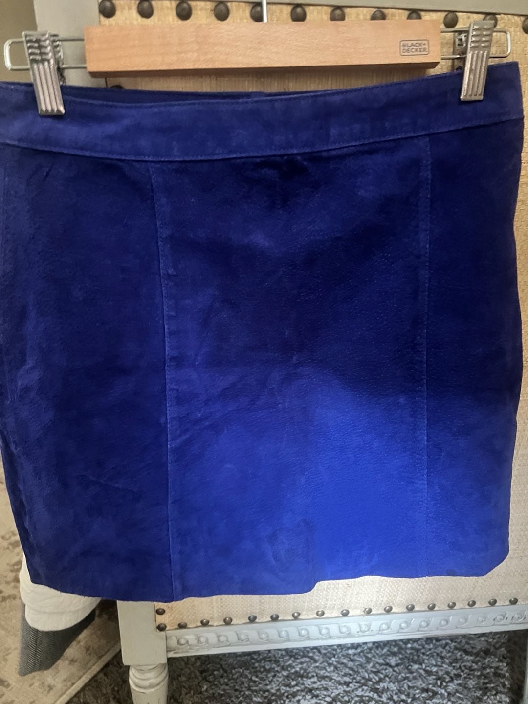 I Love H81 Royal Blue Suede Mini Skirt Size 27 5