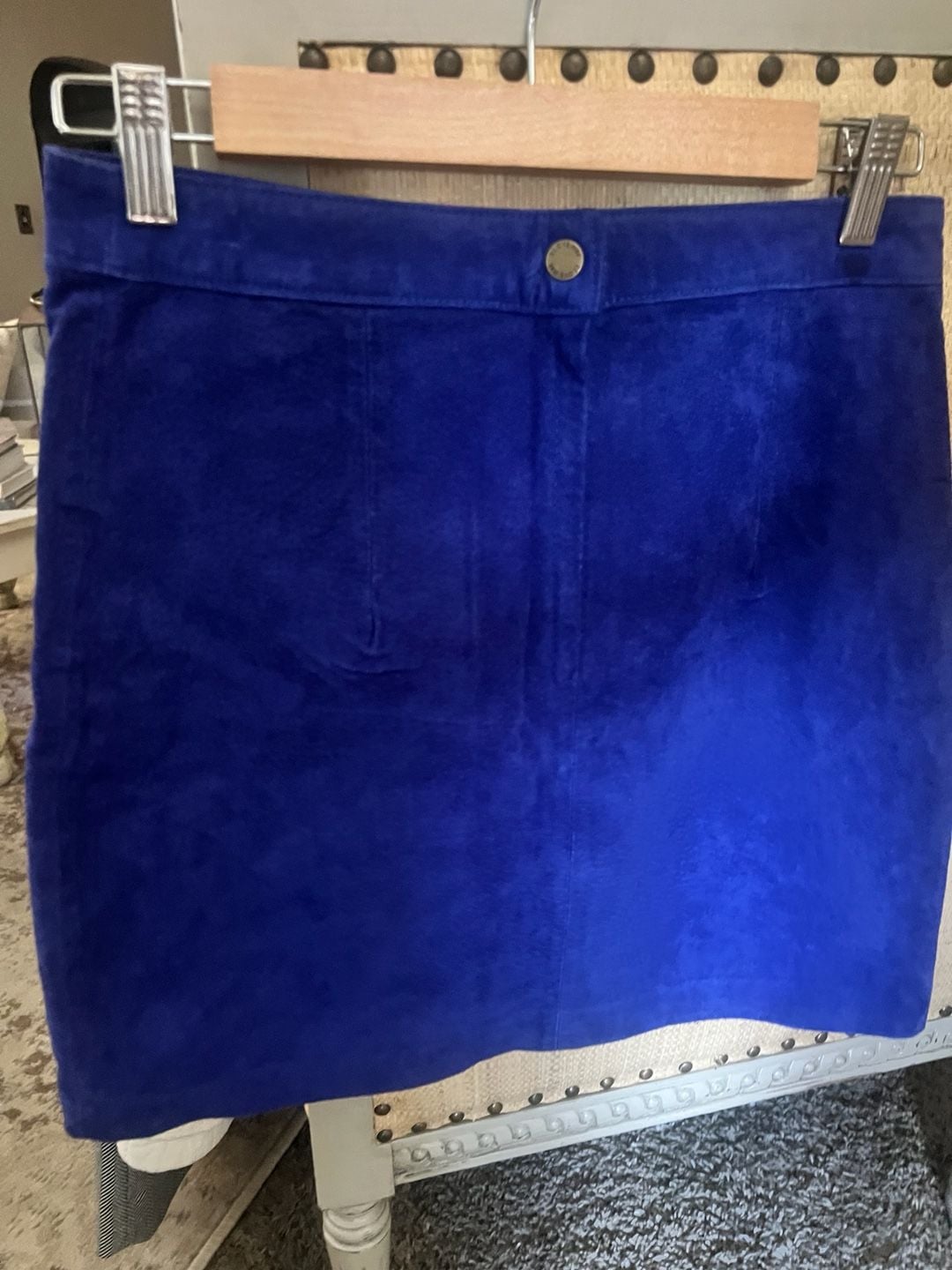 I Love H81 Royal Blue Suede Mini Skirt Size 27 6