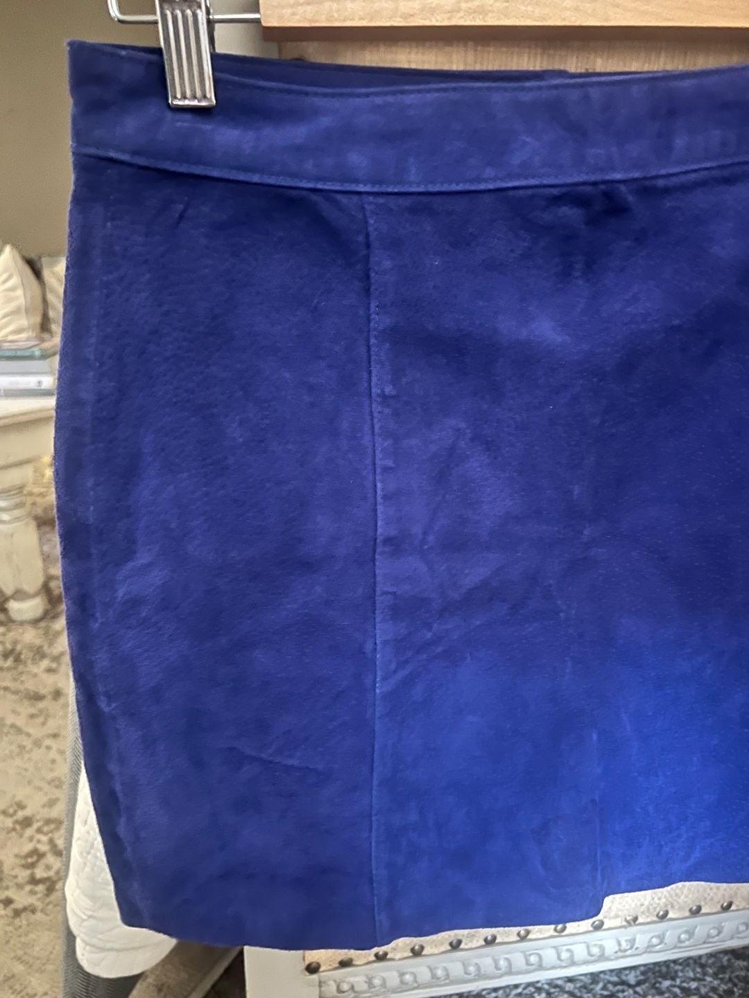I Love H81 Royal Blue Suede Mini Skirt Size 27 7