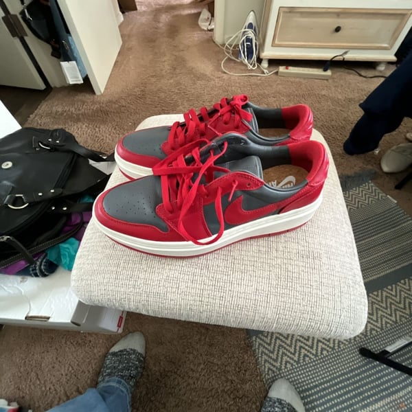 Nike Air Jordan 1 Elevate Low Dark Grey and Varsity Red Sneakers