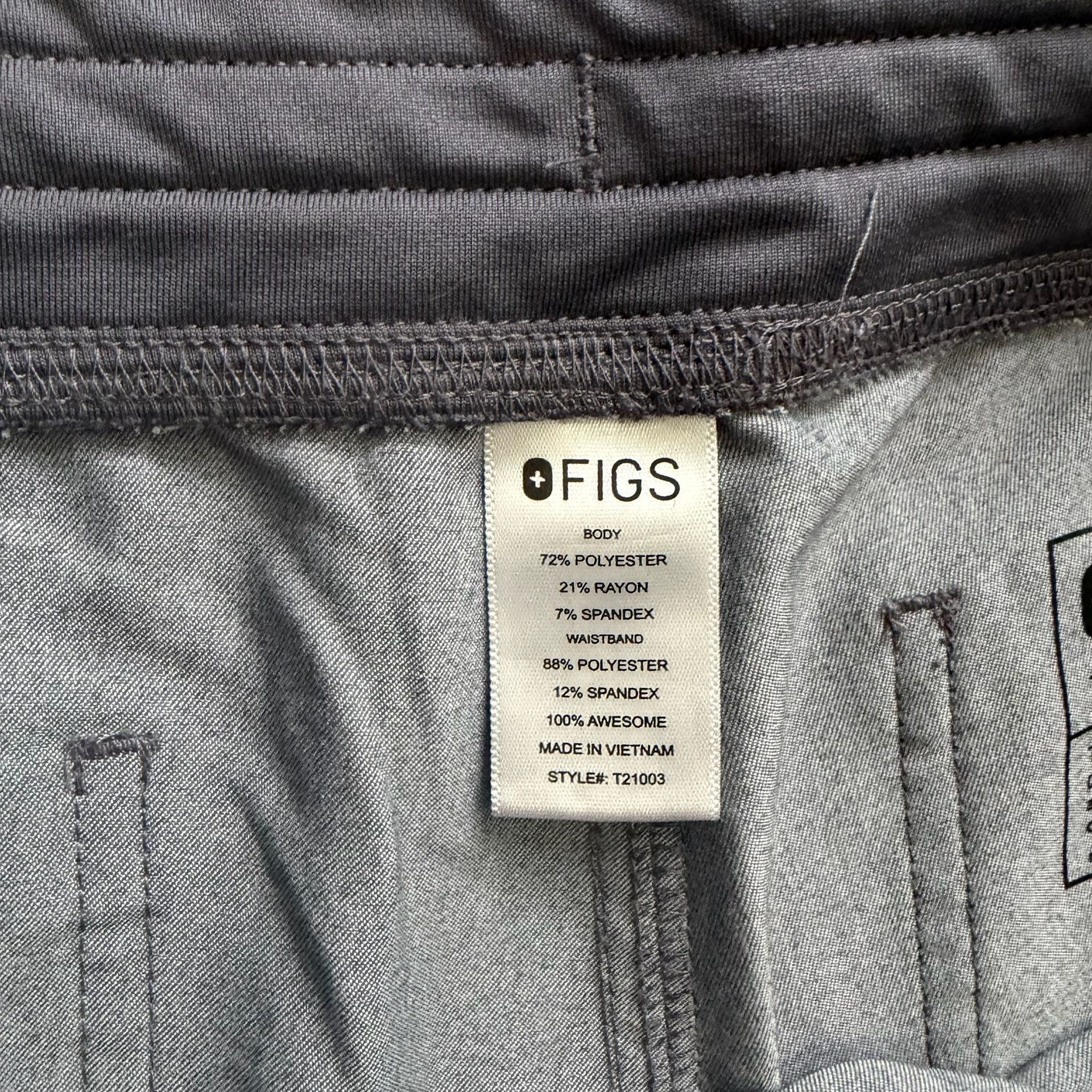FIGS Technical Collection Women's Size XL Gray Scrub Pants Drawstring 4