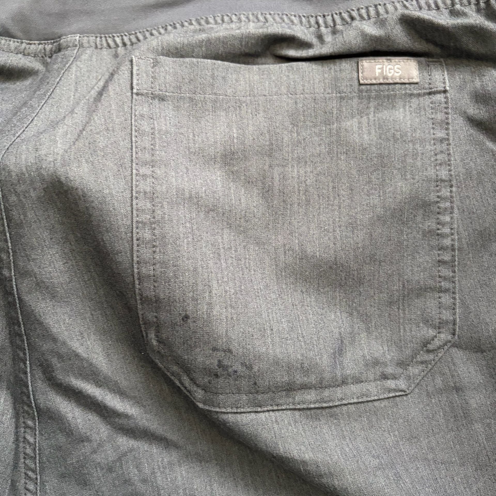 FIGS Technical Collection Women's Size XL Gray Scrub Pants Drawstring 7
