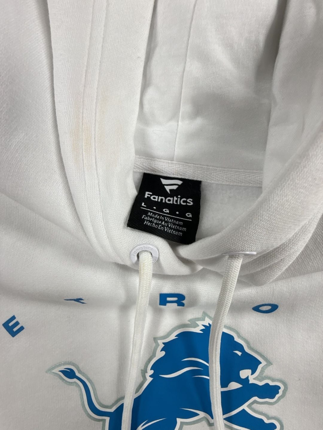 Fanatics Detroit Lions NFL Classic Women’s Pullover Hoodie Large White See Pics 11