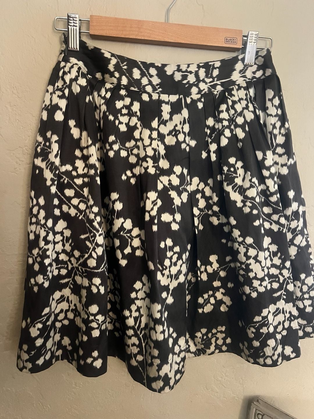 Anthropologie Moulinette Soeurs A-Line Cotton Silk Inked Flora Skirt Size 2 2