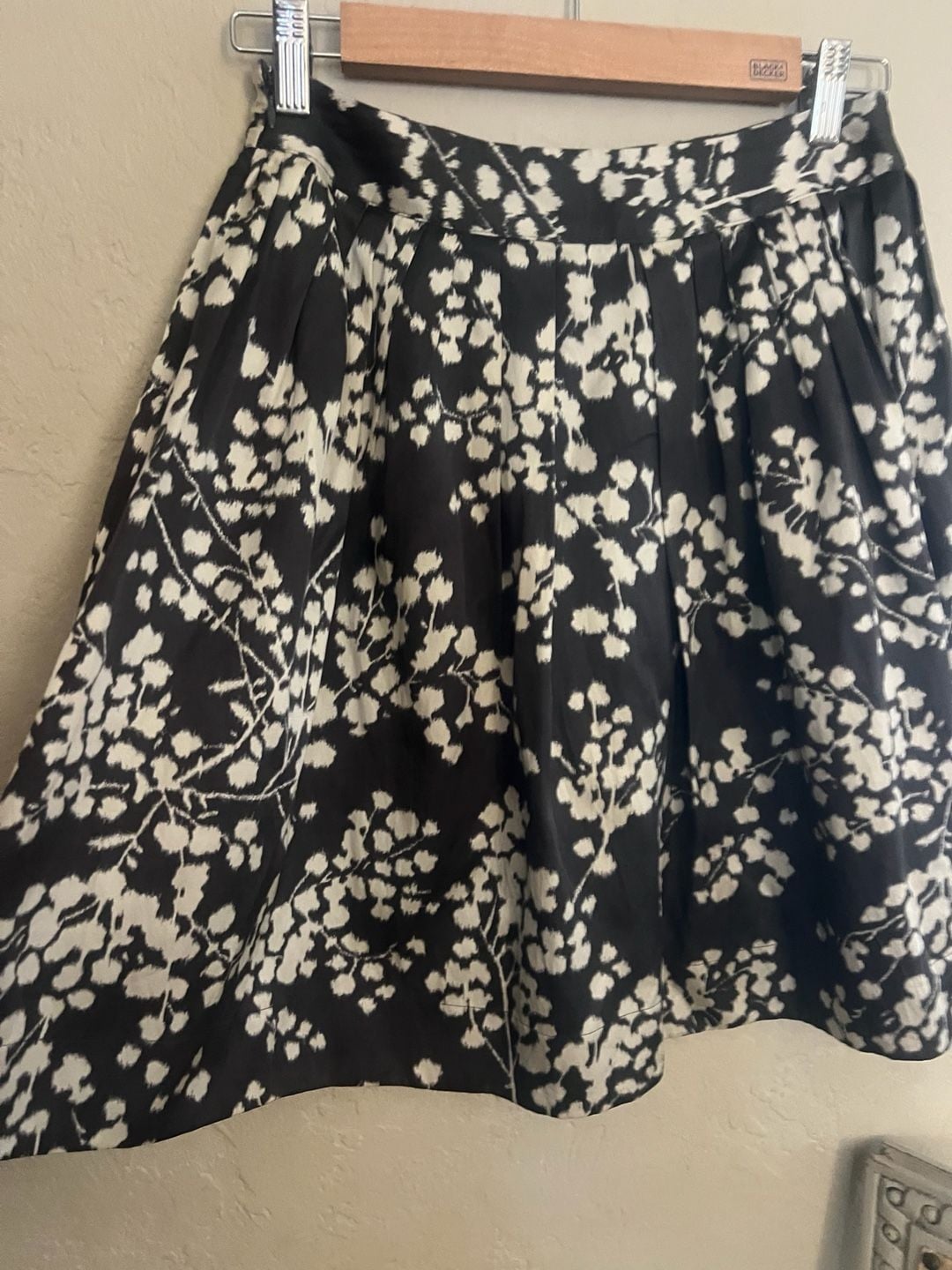 Anthropologie Moulinette Soeurs A-Line Cotton Silk Inked Flora Skirt Size 2 6