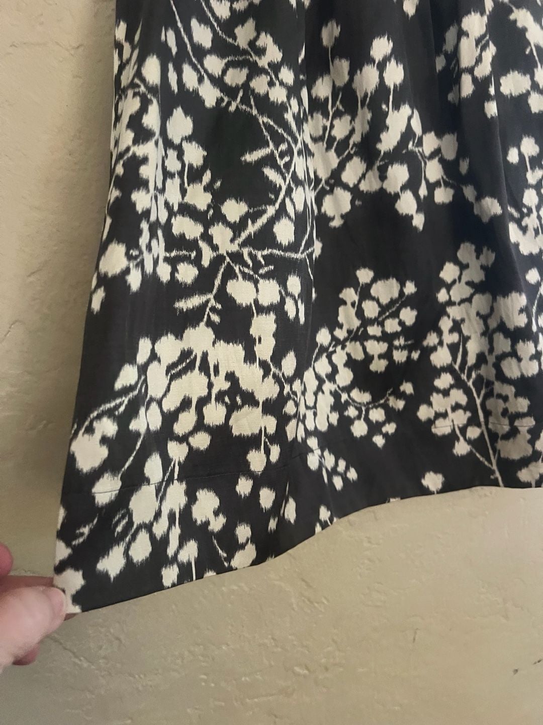 Anthropologie Moulinette Soeurs A-Line Cotton Silk Inked Flora Skirt Size 2 7