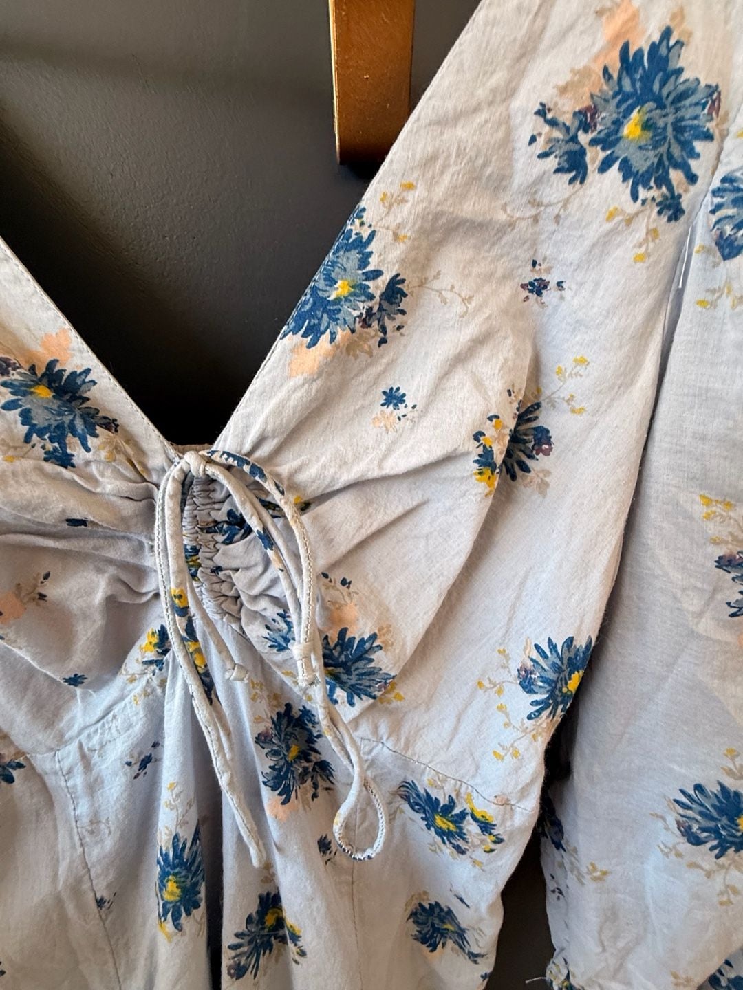 Free People Sea Glass Midi Dress Women's Blue Combo Floral maxi s-0 8