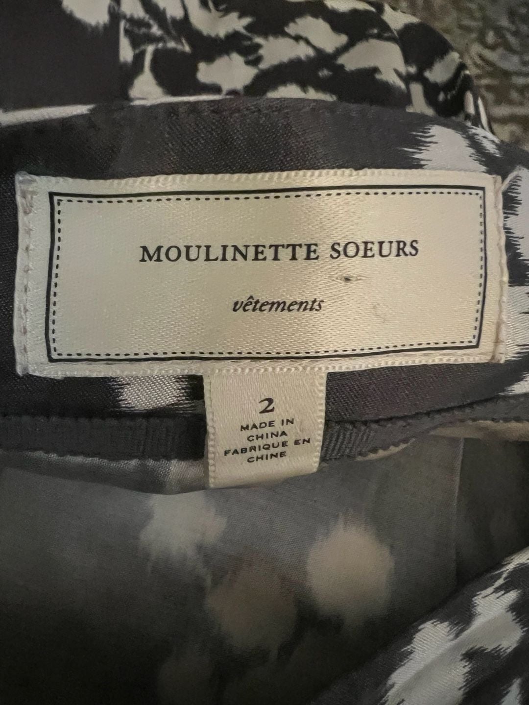 Anthropologie Moulinette Soeurs A-Line Cotton Silk Inked Flora Skirt Size 2 4