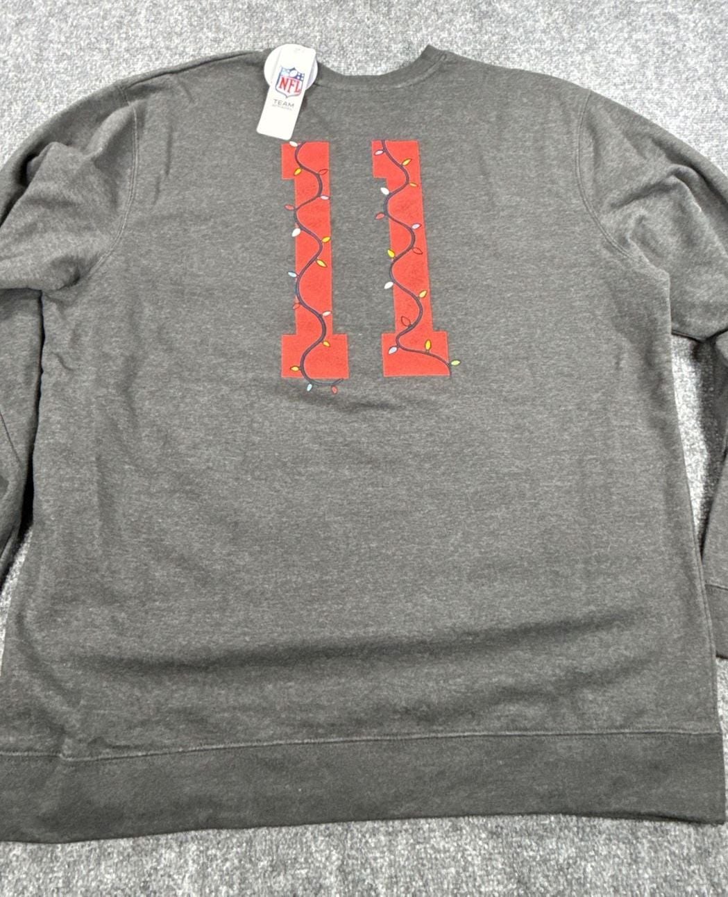NFL Stranger Things Gray Fleece Crewneck Sweatshirt - Size 2XL NWT 8