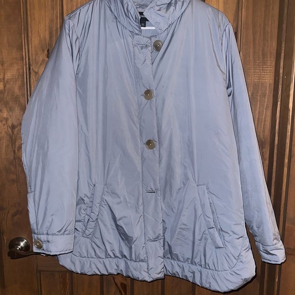 Torrid Puffer Coat Jacket Gray Button Front Size 00