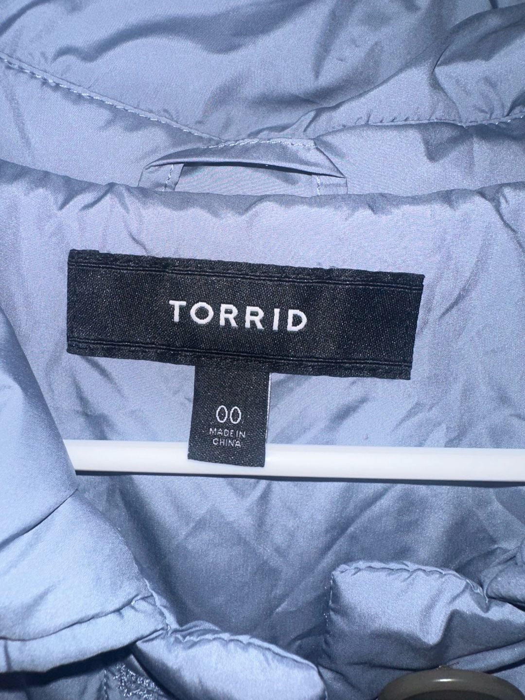Torrid Puffer Coat Jacket Gray Button Front Size 00 3