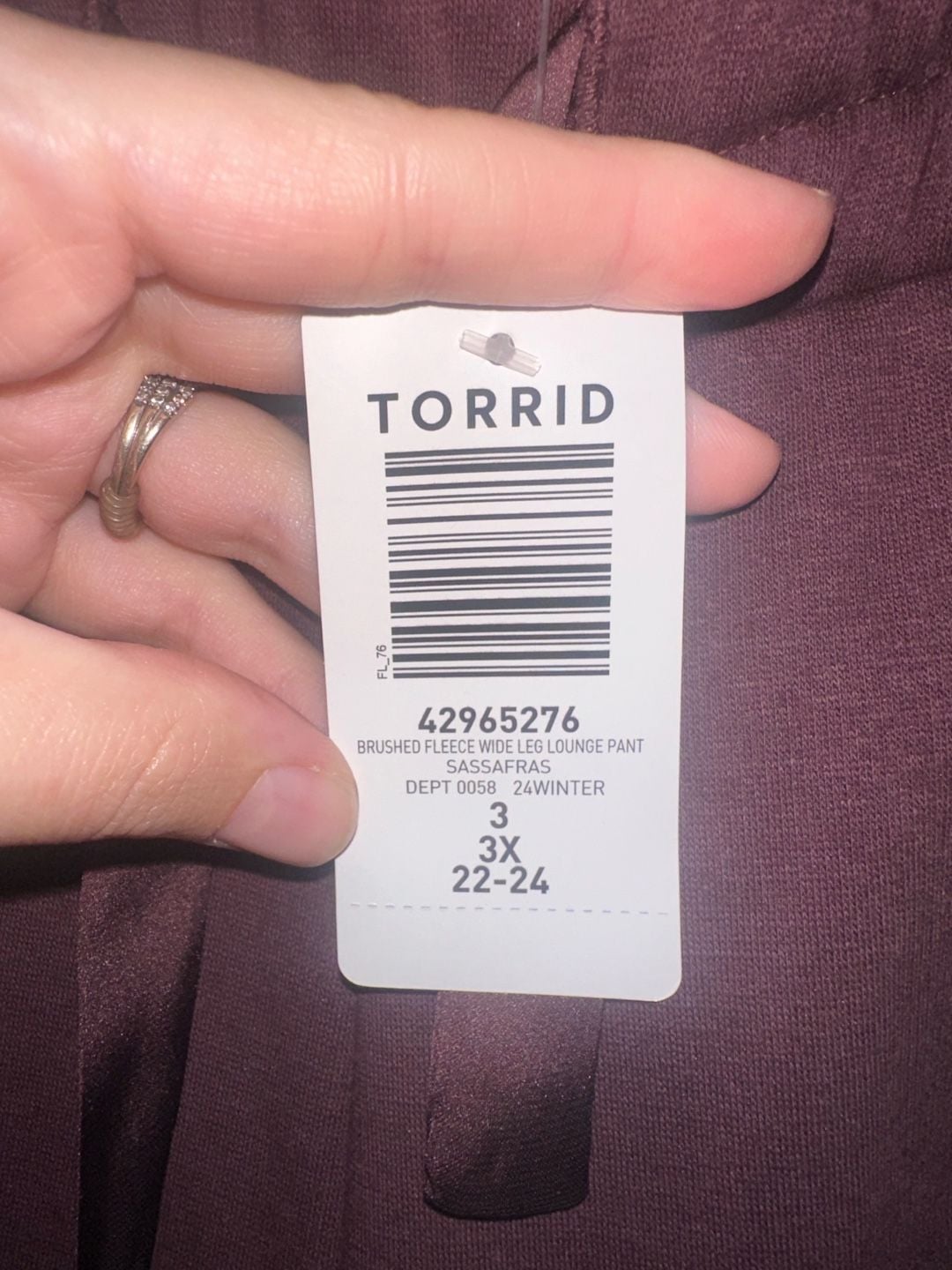 Torrid Brushed Fleece Wide Leg Lounge Pant in Sassafras 7