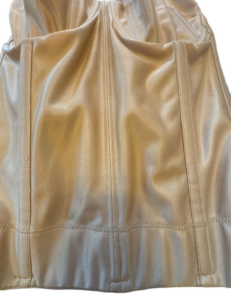 Elila Style 6421 Nude Satin Longline Corset Bustier 34F 8