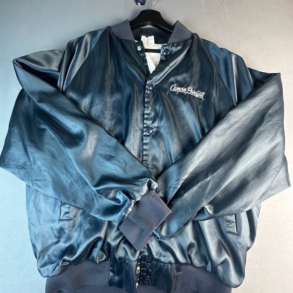 Vintage Auburn Sportswear Satin Bomber Jacket XL Camper Products Made in USA