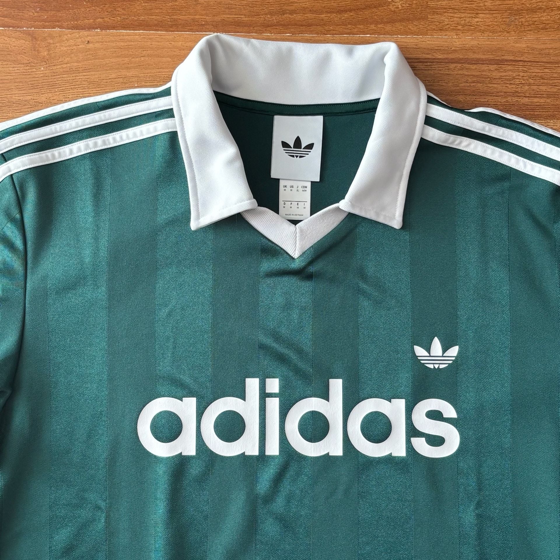 Adidas Archive Collar Engineered Jersey Green 3