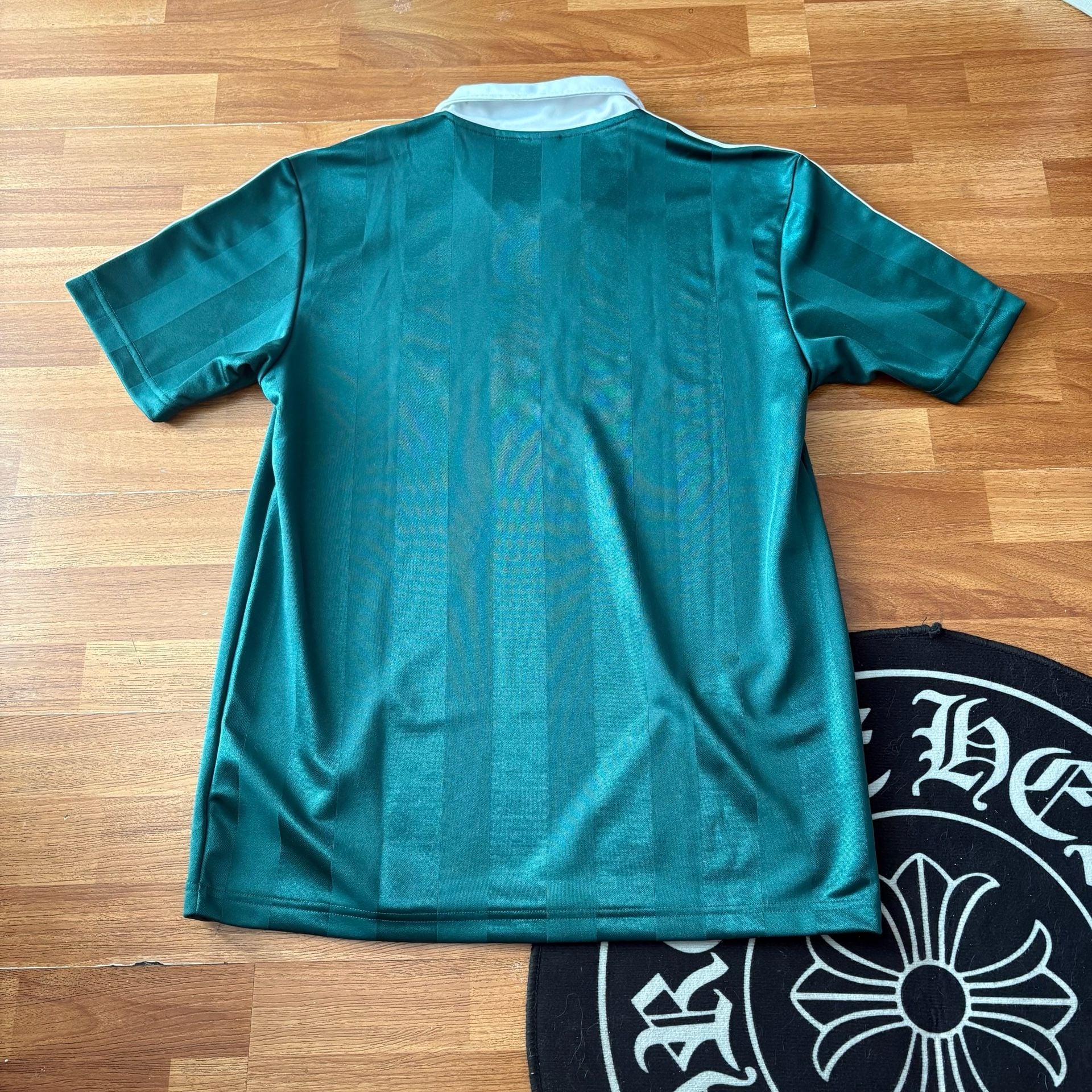 Adidas Archive Collar Engineered Jersey Green 5