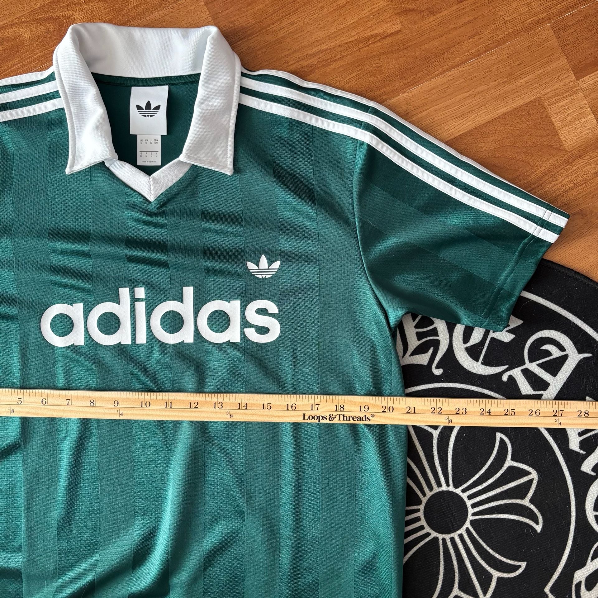 Adidas Archive Collar Engineered Jersey Green 6
