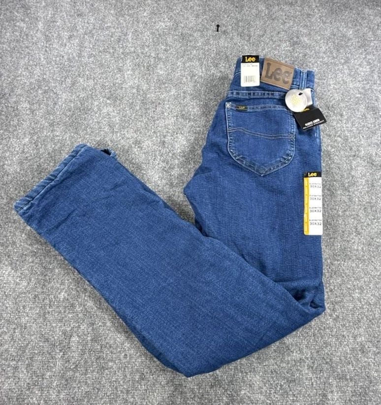 Lee Fleece Lined Relaxed Straight Jeans Blue Matter 30x32 NWT Men’s 3