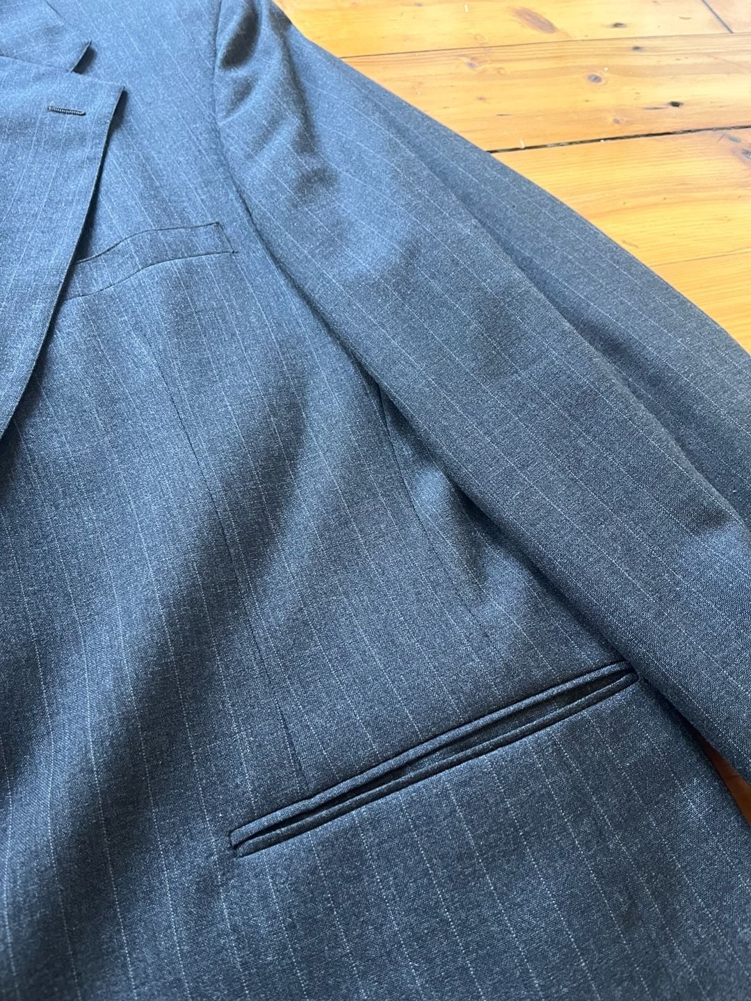 Brooks Brothers Established 1818 Vintage Pinstripe Wool Suit 43L 35x32 Union Tag 2
