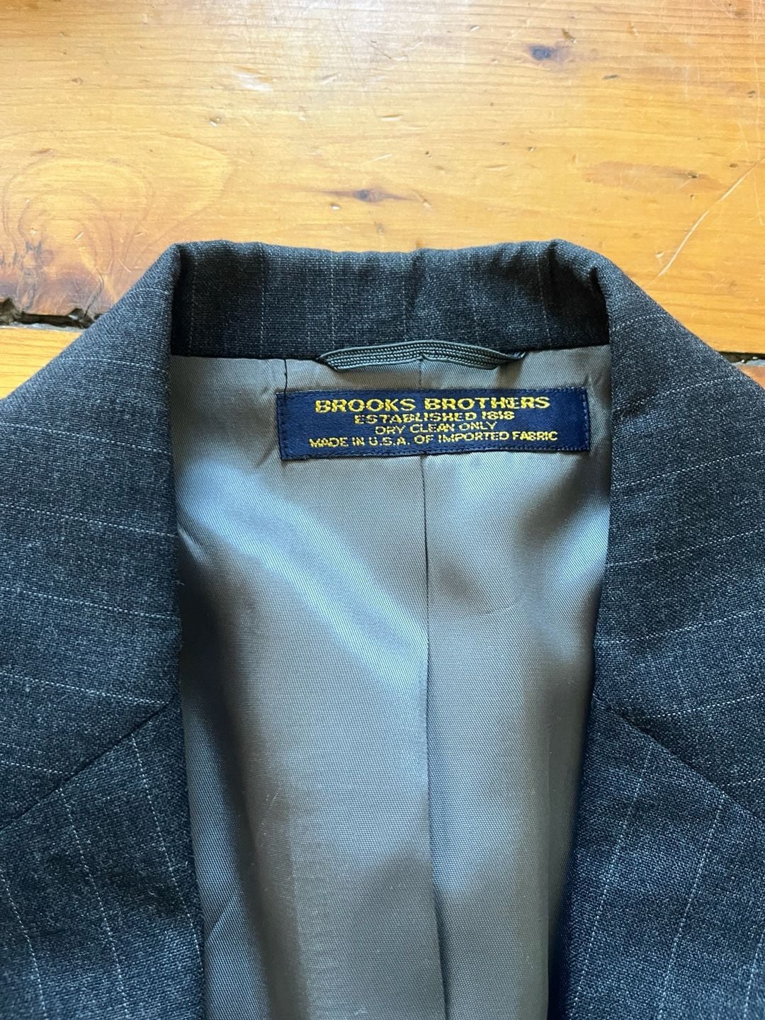 Brooks Brothers Established 1818 Vintage Pinstripe Wool Suit 43L 35x32 Union Tag 3