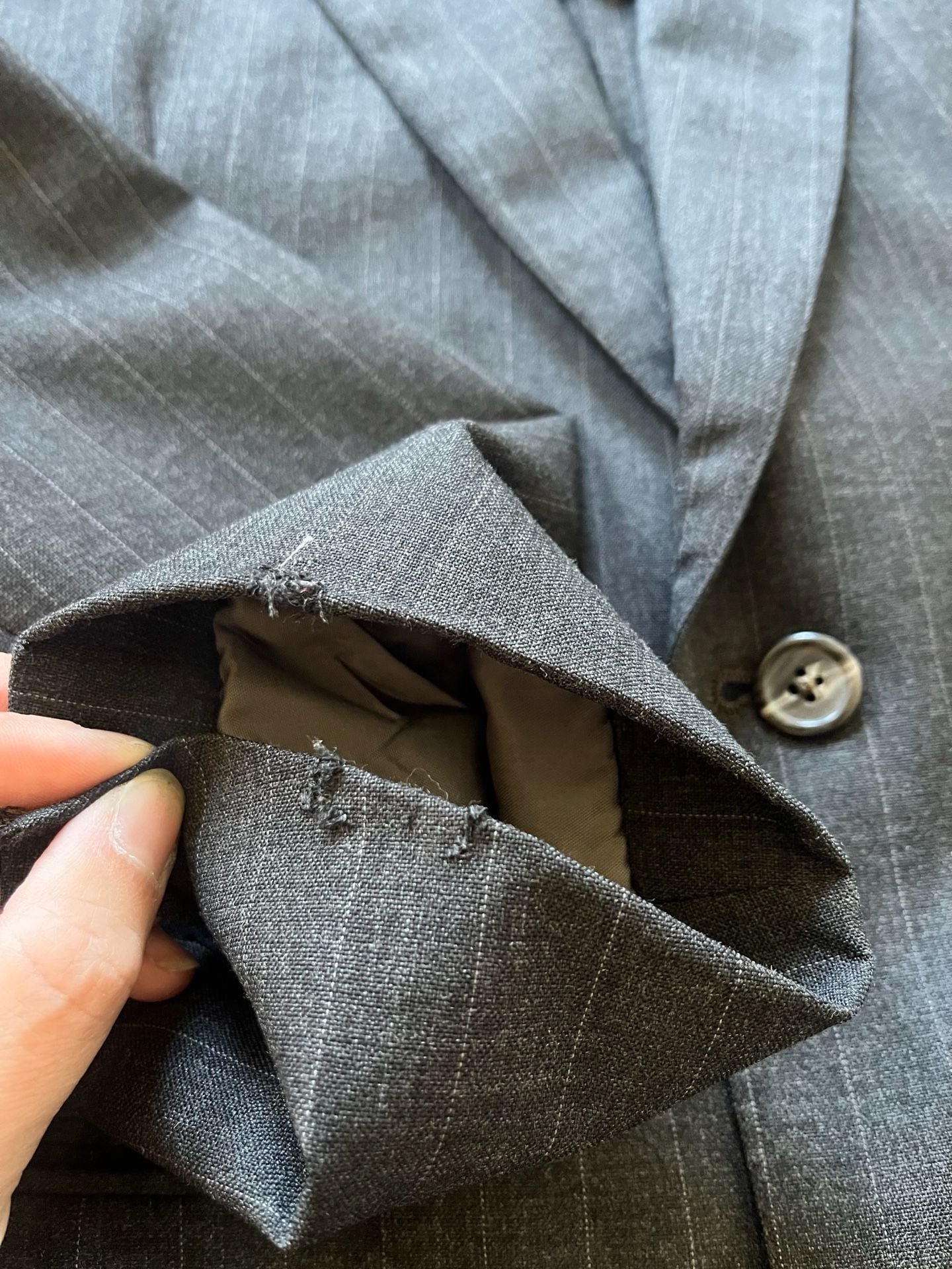 Brooks Brothers Established 1818 Vintage Pinstripe Wool Suit 43L 35x32 Union Tag 4