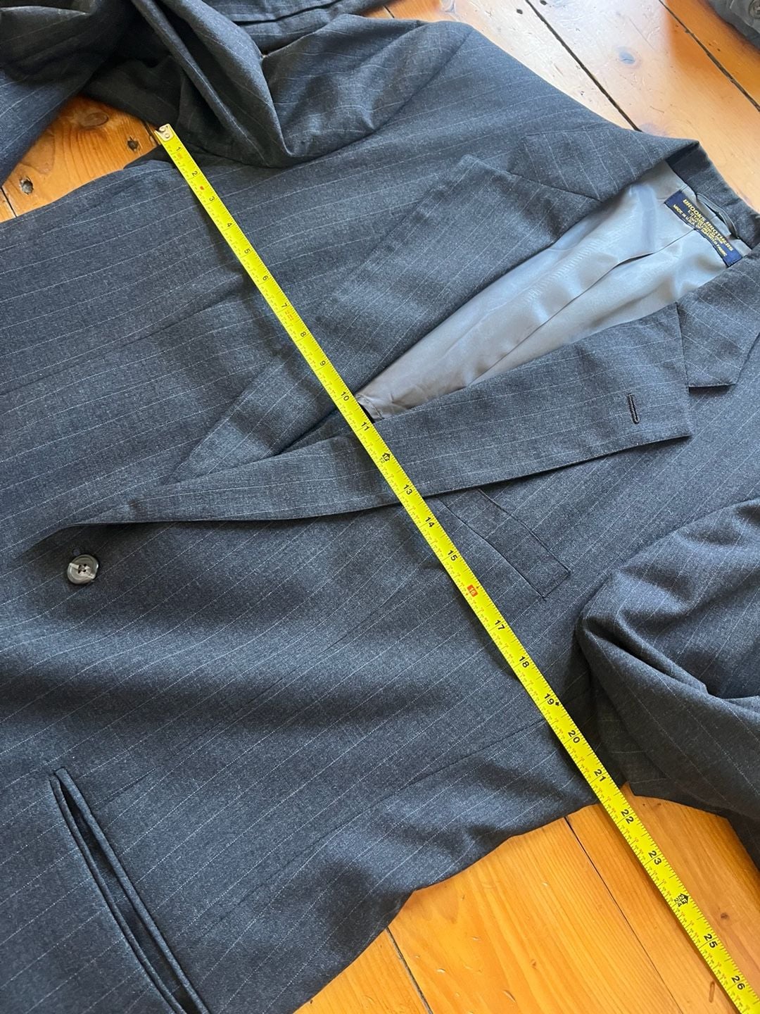 Brooks Brothers Established 1818 Vintage Pinstripe Wool Suit 43L 35x32 Union Tag 9