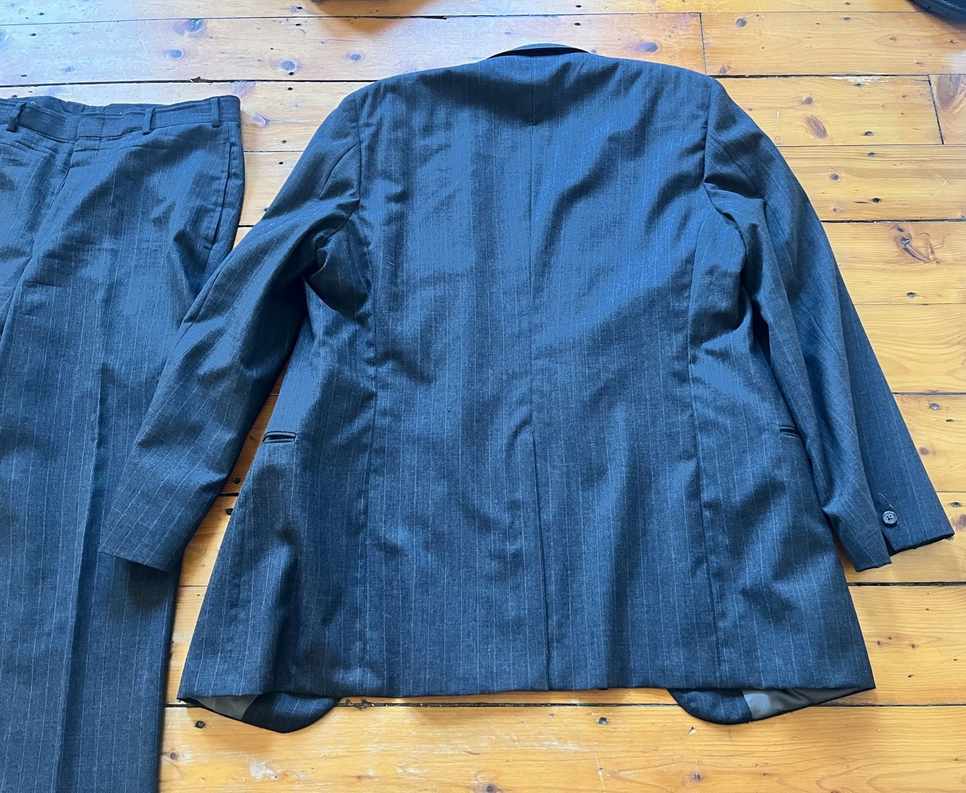Brooks Brothers Established 1818 Vintage Pinstripe Wool Suit 43L 35x32 Union Tag 12