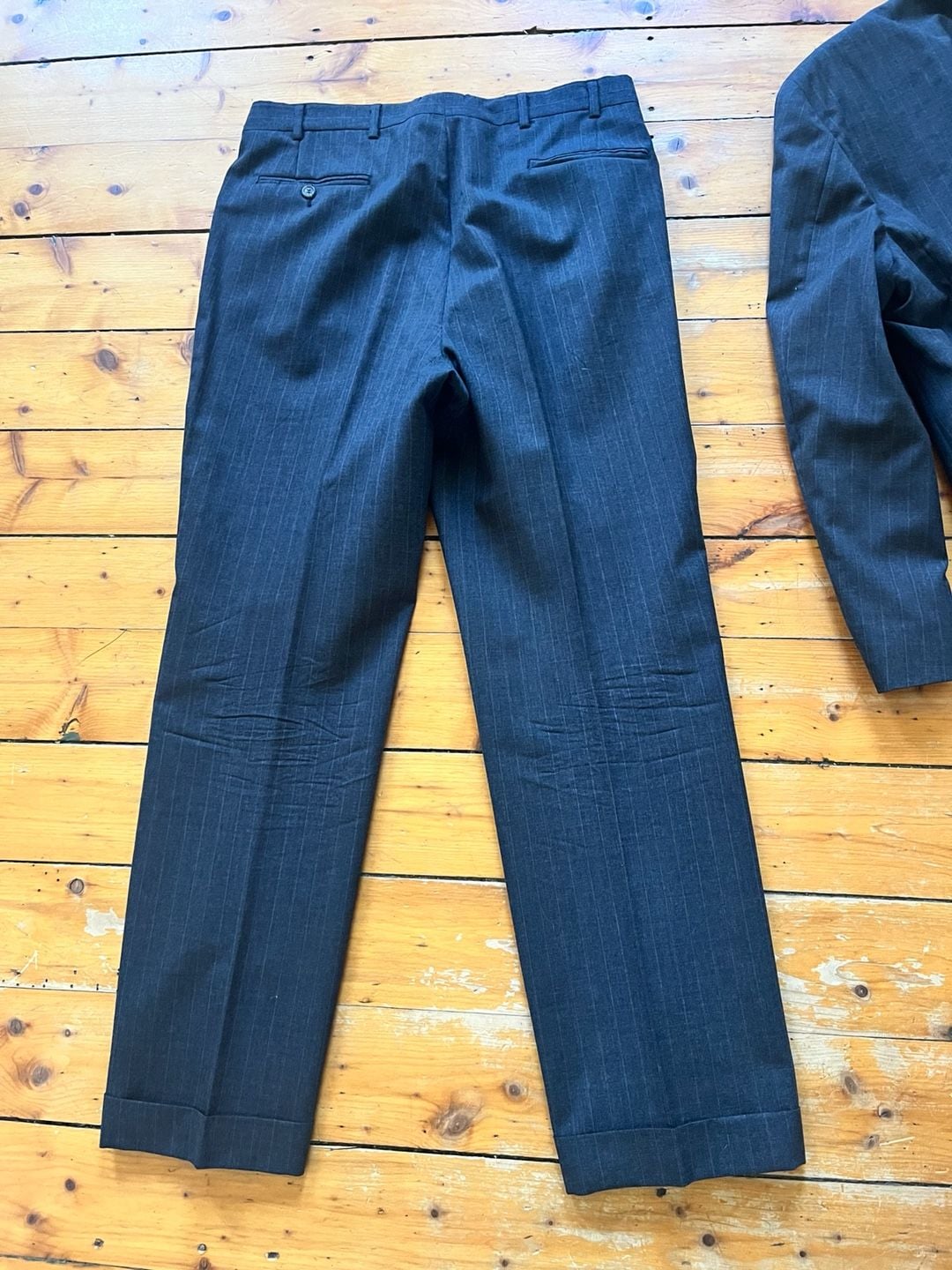 Brooks Brothers Established 1818 Vintage Pinstripe Wool Suit 43L 35x32 Union Tag 13