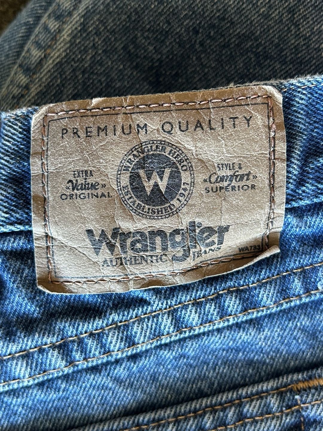 Wrangler Relaxed Fit Blue Denim Jeans 34x32 976T1DR 3
