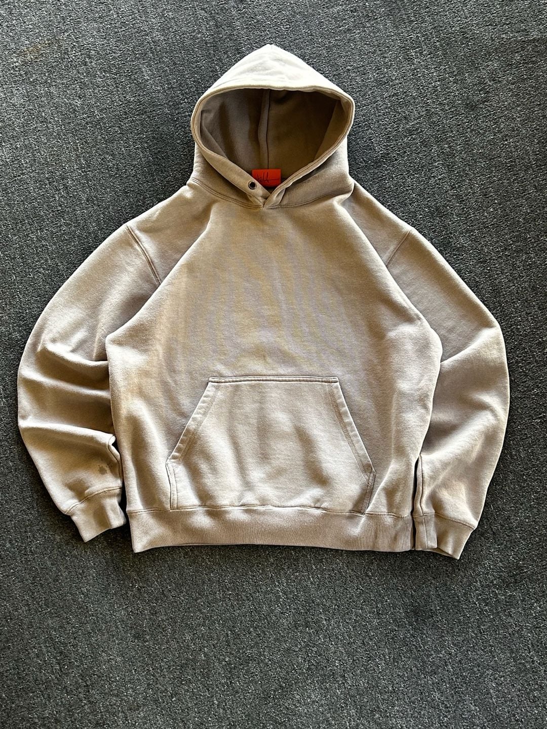 Maison Article Vintage Wash Oversized Hoodie Beige SM 2