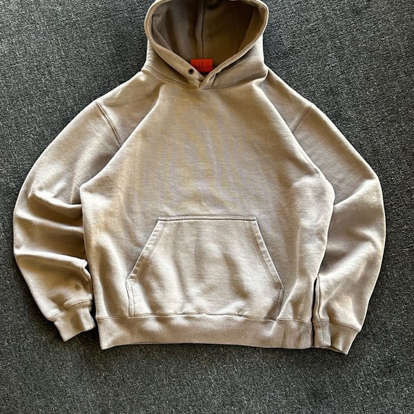 Maison Article Vintage Wash Oversized Hoodie Beige SM
